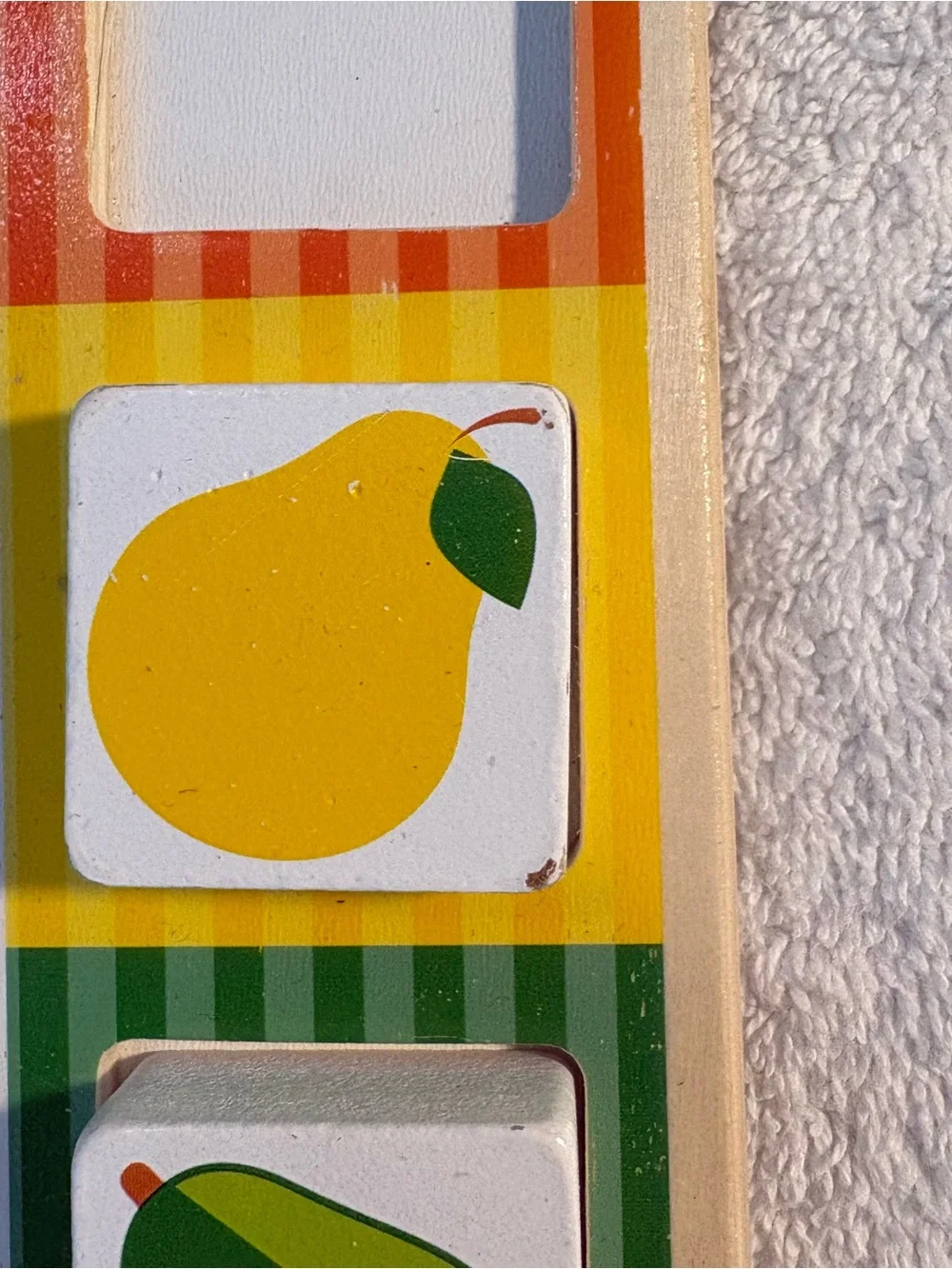 Melissa & Doug Wooden Shape and Color Sorting Puzzle Healthy Food Choices